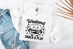 Weekend Snack and Play SVG | Cute Burger Funny Shirt Art Product Image 3