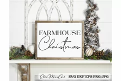 Farmhouse Christmas, Merry Christmas SVG, Christmas quote Product Image 3