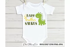 Baby brother Saurus SVG, Dinosaur svg, Baby Brother Product Image 3