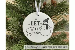 Let it snow SVG, Merry Christmas SVG, Christmas quote SVG, Product Image 1