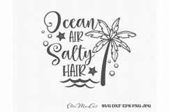 Ocean air salty hair SVG, Summer Svg, Beach Svg, Hello Beach Product Image 3