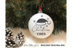 Christmas vibes, Merry Christmas SVG, Christmas quote SVG, Product Image 2
