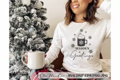 Seasons greetings, Merry Christmas SVG, Christmas quote Product Image 1