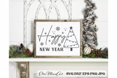 Happy new year, Merry Christmas SVG, Christmas quote SVG Product Image 1