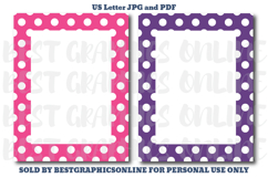 28 Polka Dots Border Letter Size Printable Papers JPG PDF Product Image 4