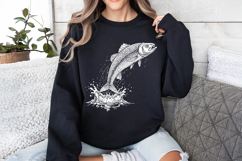 Bass Fishing PNG, Big Mouth Bass Digital Art, Fishing Product Image 3