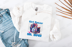 Girl Power Girl Gamer SVG - Anime Girl Gaming PC Setup Art Product Image 3