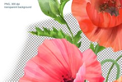 Poppies Clipart, Floral bouquets for wedding invitations Product Image 3