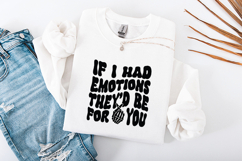 Skeleton Hand If I Had Emotions PNG | Retro Goth Valentine Product Image 3