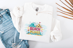 Beach Please Retro Summer Wave &amp; Sandcastle Sublimation Product Image 3