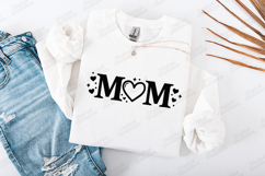 MOM Heart SVG - Trendy Minimalist Motherhood Shirt Design Product Image 2