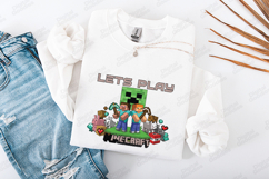 Minecraft SVG - Let's Play Steve Alex Creeper Digital Design Product Image 3