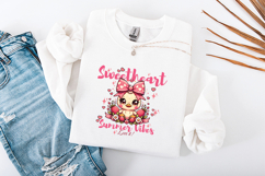 Sweetheart Summer Vibes Duckling Strawberry Sublimation PNG Product Image 3
