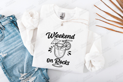 Weekend On Rocks Drink SVG PNG JPG Cocktail Summer Art Product Image 3
