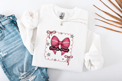 Pink Out Football Bow SVG | Coquette Breast Cancer Design Product Image 3