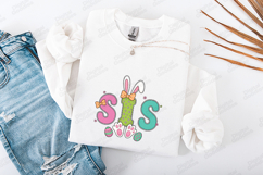 Easter Sis SVG - Bunny Ears Sister SVG for Kids Shirts Product Image 3