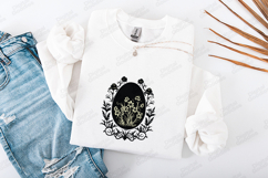 Floral Easter Egg Silhouette SVG - Intricate Spring PNG Product Image 3