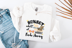 Sunset Quote SVG - Beach Chairs &amp; Sunglasses Summer Design Product Image 3
