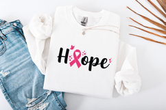 Hope SVG - Breast Cancer Awareness Pink Ribbon Butterfly Art Product Image 2