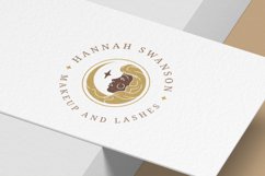 Female profile crescent round logo Product Image 3