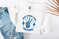 Just Here For Victory SVG Retro Edgy Skeleton Sports Design Product Image 3