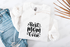 Best Mom Ever SVG - Minimalist Motherhood Hearts Art Product Image 3