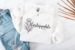 Unstoppable Floral Quote SVG Design Christian Art Product Image 2