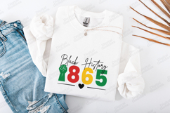 Black History 1865 SVG - Power Fist Juneteenth Cut File Product Image 1