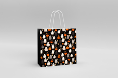 4 Cute Halloween Ghost Seamless Patterns, Digital Paper PNG Product Image 3