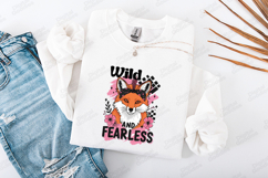 Wild And Fearless Fox Shirt Design Product Image 3