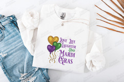 Mardi Gras Balloons SVG - Love Life Laughter Carnival Art Product Image 3