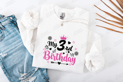 My 3rd Birthday Tshirt Design Script Typography Art Product Image 1
