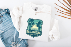 Los Angeles California SVG Retro Summer Beach Travel Logo Product Image 3