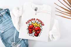 Power Punch SVG - Retro Boxing Gloves Action Sports PNG Product Image 3