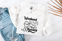 Weekend First Therapy Wine SVG PNG JPG Funny Drinking Art Product Image 3