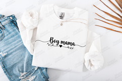Boy Mama SVG - Elegant Motherhood Script Shirt Design Product Image 2
