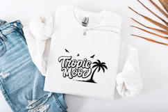 Tropic Mood SVG - Minimalist Palm Tree Summer Quote Art Product Image 3