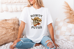 Howdy Putos PNG, Hola Spanish Slang, Cowboy Western Product Image 2