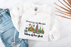 Dreaming of Bangkok SVG - Colorful Thailand Skyline Cut File Product Image 3