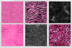 16 Black &amp; Pink Luxury Safari Seamless Patterns Product Image 3