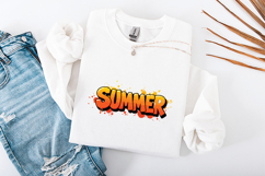 Retro Summer Vibes SVG Groovy 70s Wavy Stacked Typography Product Image 3