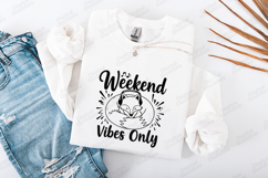 Weekend Vibes Only Fox SVG Cute Headphones Animal Design Product Image 3