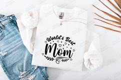 World's Best Mom SVG - Minimalist Motherhood Hearts Art Product Image 3