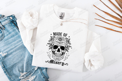 Made Of Misery Skull Floral Shirt Design Product Image 3