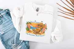 Cute Dinosaur Beach Sunset SVG - Summer Vacation Vacation Product Image 3