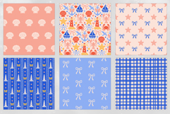 Nautical Coquette Seamless Patterns - 16 Summer JPEG Pattern Product Image 3