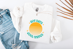 Hot Days Cool Waves SVG - Retro Summer Sun T-Shirt Design Product Image 3