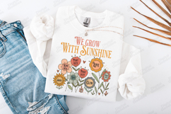 We Grow With Sunshine Retro Boho Floral JPG Digital Art Product Image 2