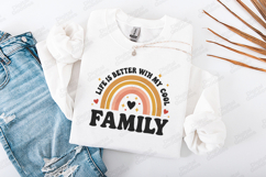 Life is Better With My Cool Family SVG - Retro Rainbow Art Product Image 2
