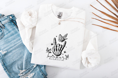 Teachers Hardwork SVG - Trendy Skeleton Hand Butterfly File Product Image 3